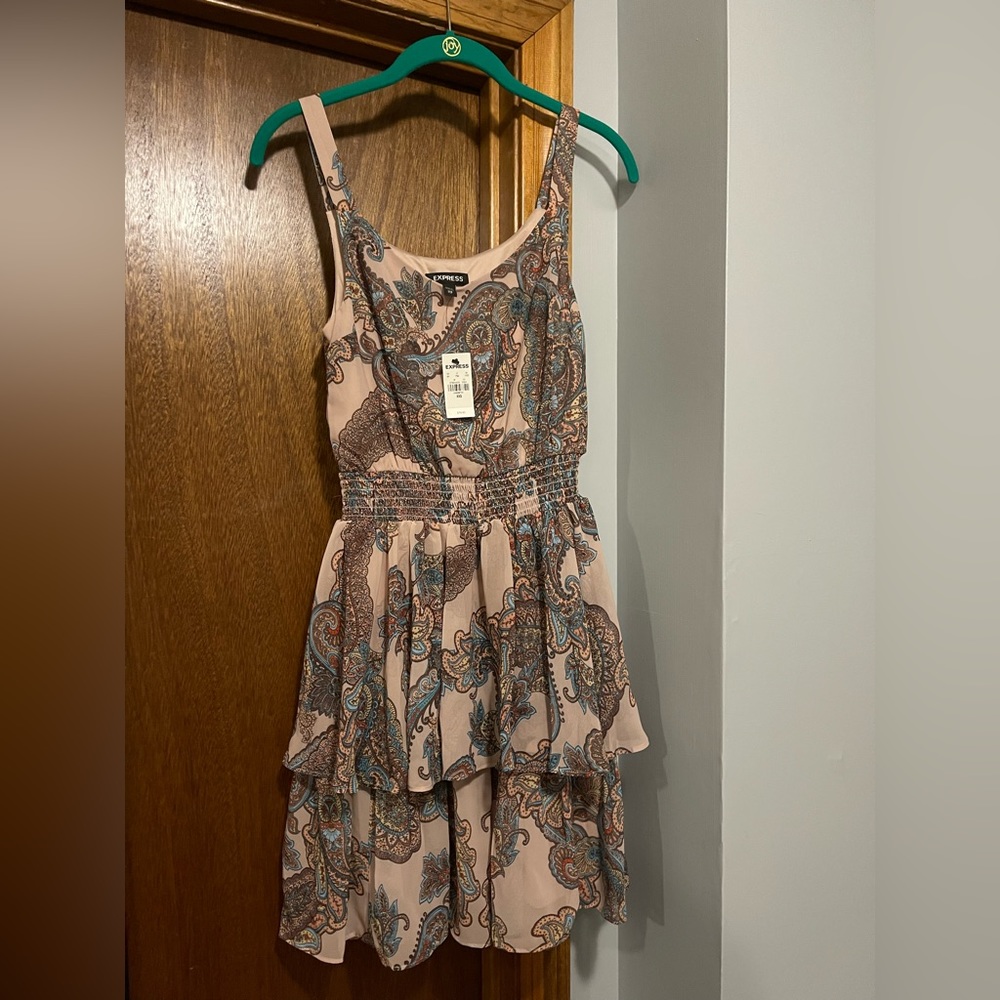 New with tags Express mini dress paisley print